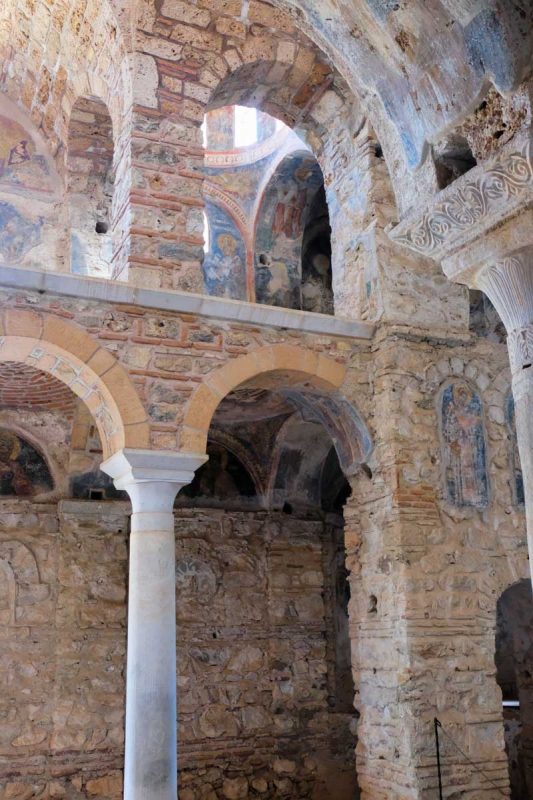 Grèce, Péloponnèse, Mystra, intérieur d'une église