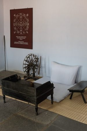 Inde, Gujarat, Ahmedabad, Sabarmati Ashram, objets de Gandhi